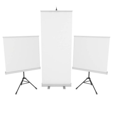 Boş Roll Up Expo Banner Stand grubu