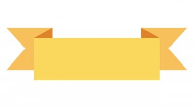 Sarı kurdele Banner animasyon