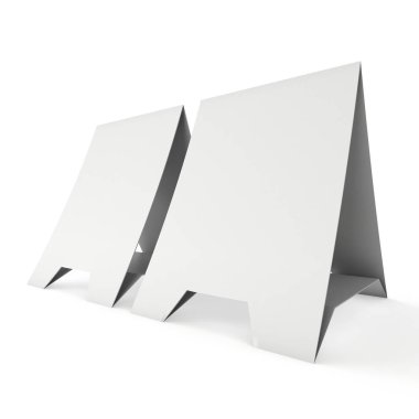 Boş kağıt katlanmış kart. 3D render.