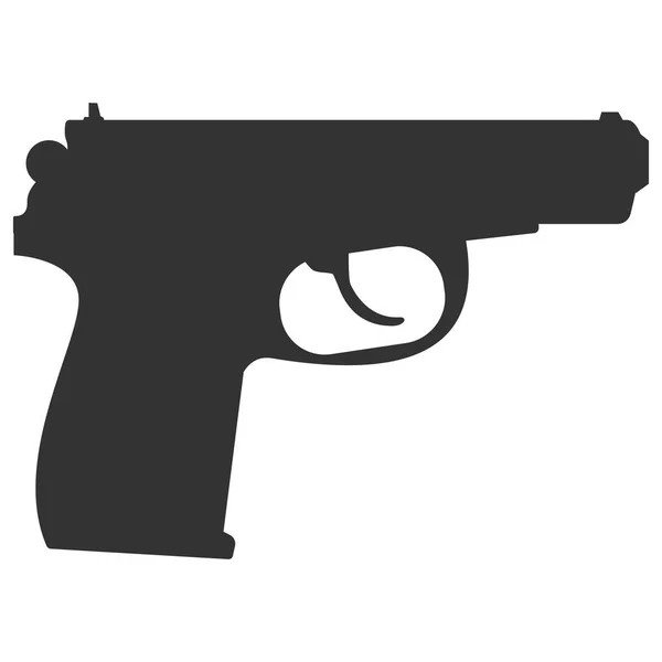 Pistol handgun security and military weapon — Stock Vector