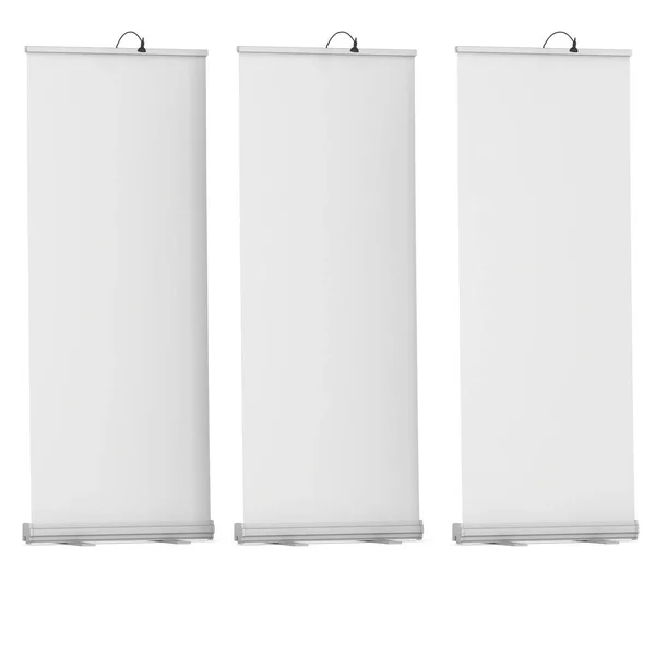 Lege Roll-Up Banner Stands — Stockfoto