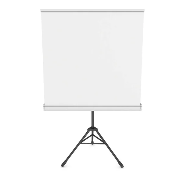 Blank Roll Up Expo Banner Stand on Tripod — Stock Photo, Image