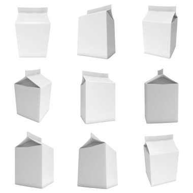 Süt veya meyve suyu 3d kutu