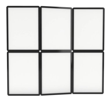 Afiş standları kadar boş kat.