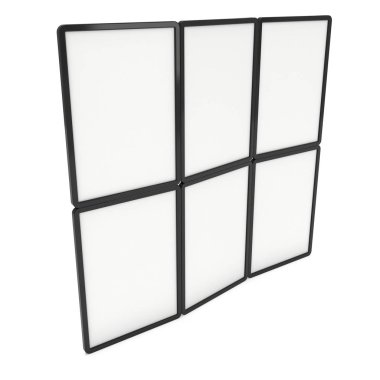 Afiş standları kadar boş kat.