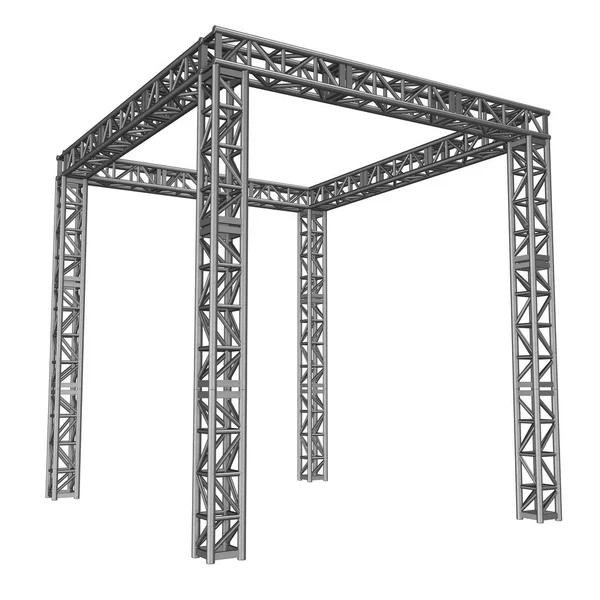 Aço treliça viga telhado construção — Fotografia de Stock