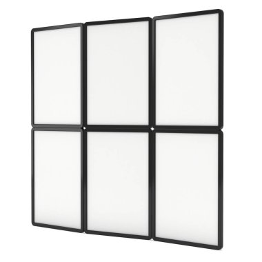 Afiş standları kadar boş kat.