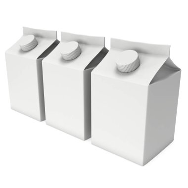 Süt veya meyve suyu 3d kutu