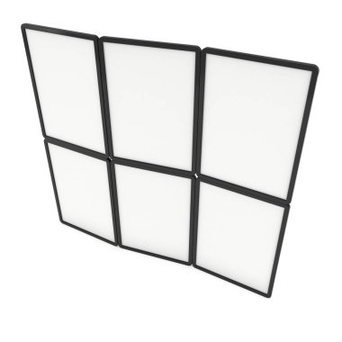 Afiş standları kadar boş kat.