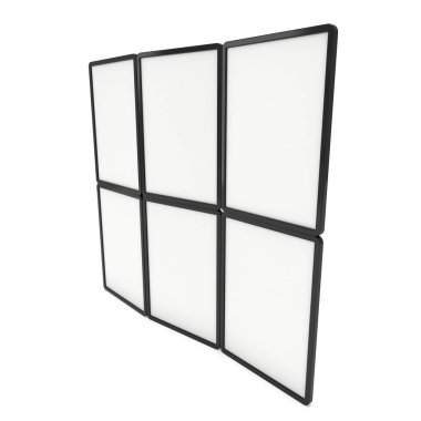 Afiş standları kadar boş kat.