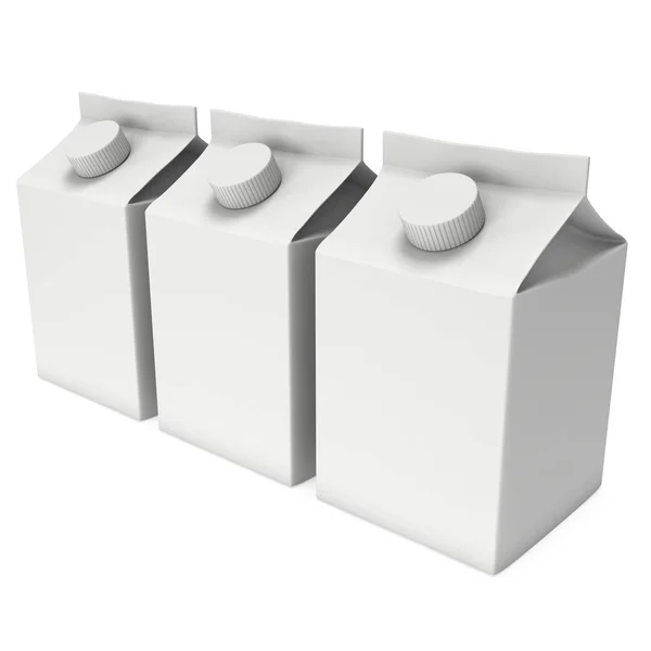 Boîte à lait ou jus 3d — Photo