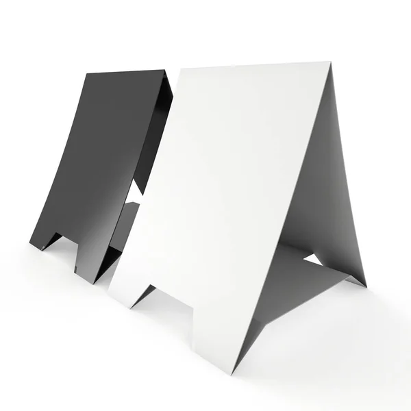Tarjeta de tienda de papel en blanco. 3d renderizar . —  Fotos de Stock