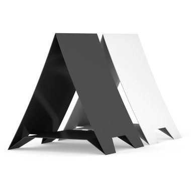 Boş kağıt katlanmış kart. 3D render.