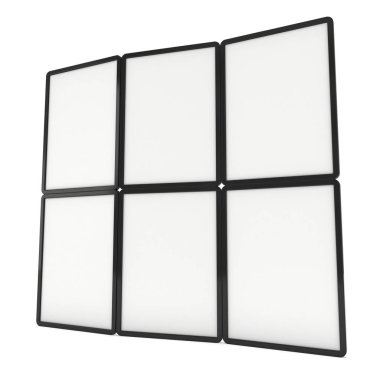 Afiş standları kadar boş kat.