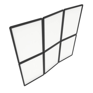 Afiş standları kadar boş kat.