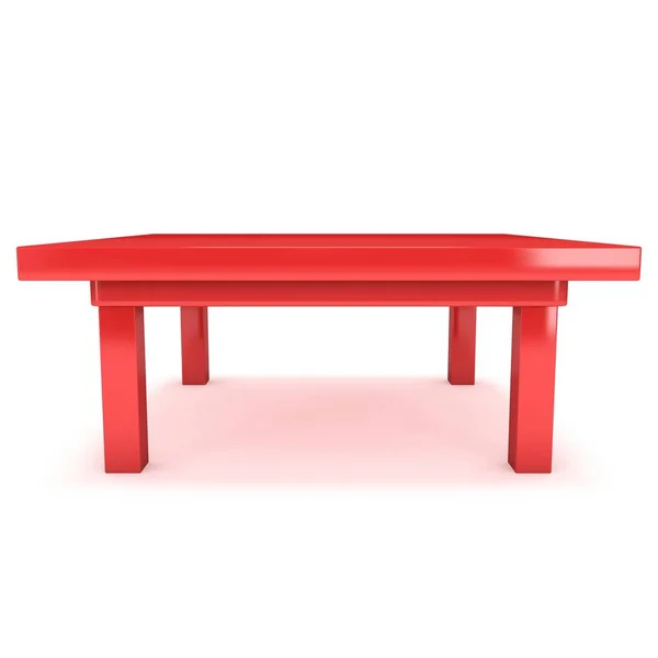 Röd tabell 3d — Stockfoto