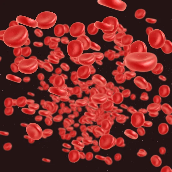 Ερυθρών κυττάρων του αίματος που ρέει — Φωτογραφία Αρχείου