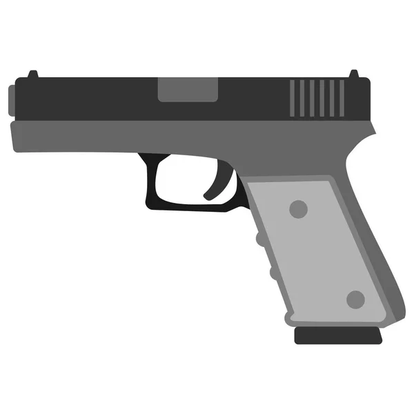 Pistolet arme de poing sécurité et arme militaire — Image vectorielle