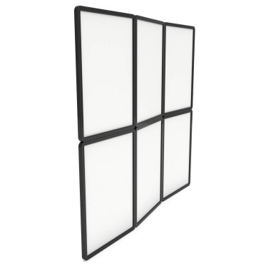 Afiş standları kadar boş kat.