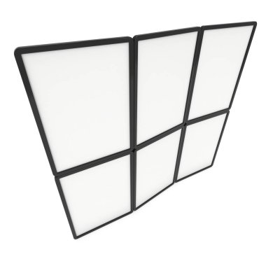 Afiş standları kadar boş kat.