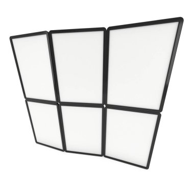 Afiş standları kadar boş kat.