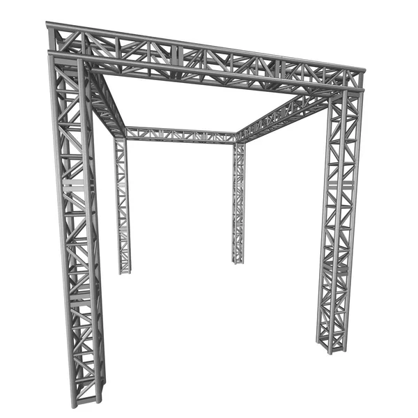 Construcción de tejado de viga de celosía de acero —  Fotos de Stock