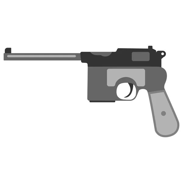 Pistolet, pistolet zabezpieczeń i broń wojskowa — Wektor stockowy