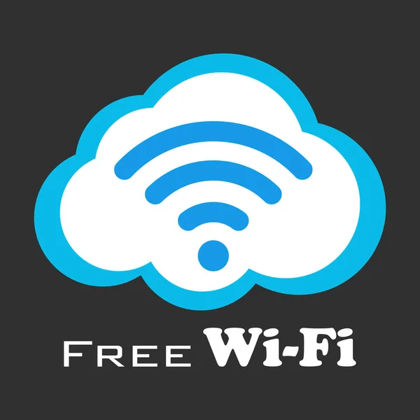 Signo wifi gratuito. Icono de red inalámbrica . — Vector de stock