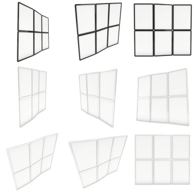 Afiş standları kadar boş kat.