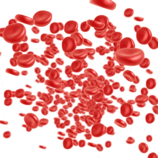 Red blood cell flowing — Stock Photo, Image