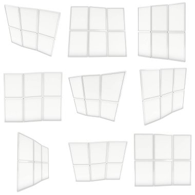 Afiş standları kadar boş kat.