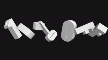 siyah arka plan üzerine yüzde 10 indirim 3d harfler döndürmek