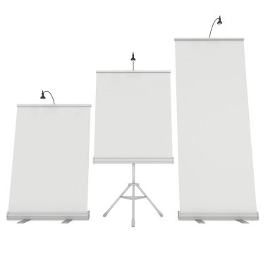Boş Roll Up Expo Banner Stand grubu