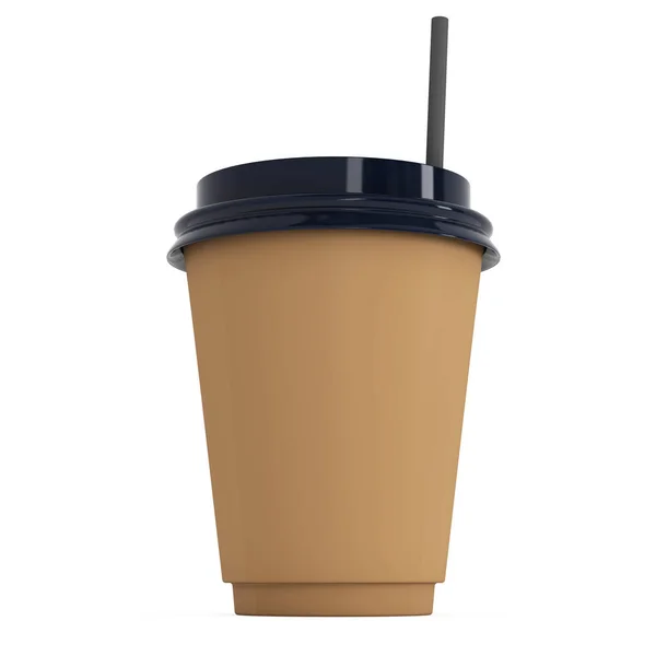 Φλιτζάνι καφέ μίας χρήσης. Κούπα καφέ χαρτί με πλαστικό καπάκι — Φωτογραφία Αρχείου