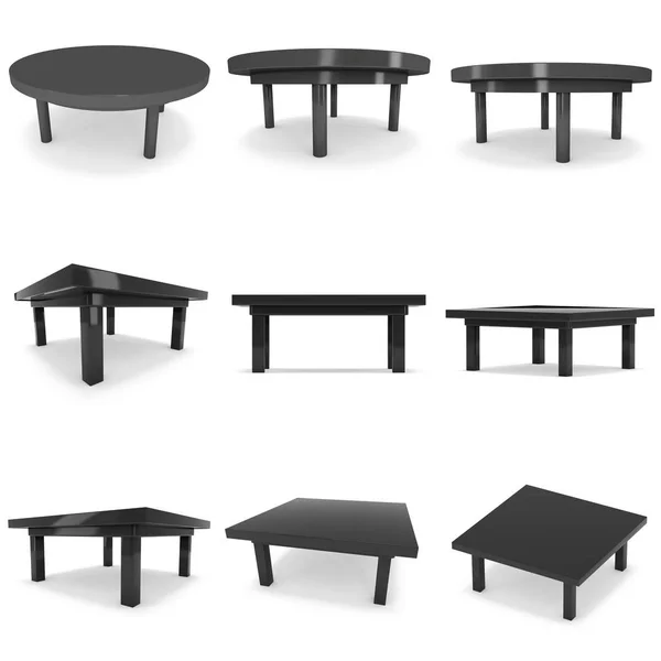 Black Table 3D — Stock Photo, Image