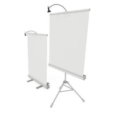 Boş Roll Up Expo Banner Stand grubu