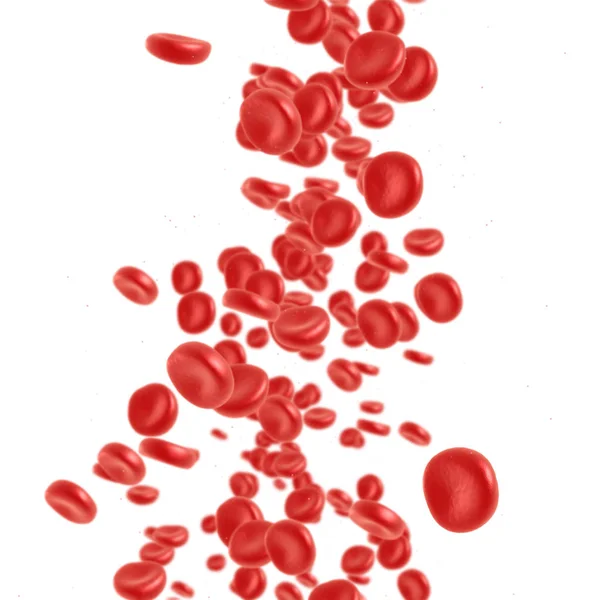 Globuli rossi che scorrono — Foto Stock