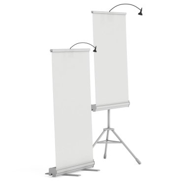 Boş Roll Up Expo Banner Stand grubu