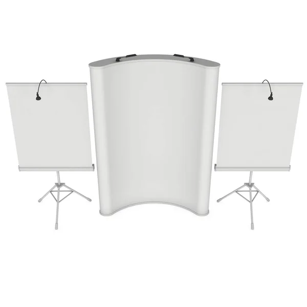 Blank Roll and Pop Up Banner Stand Group