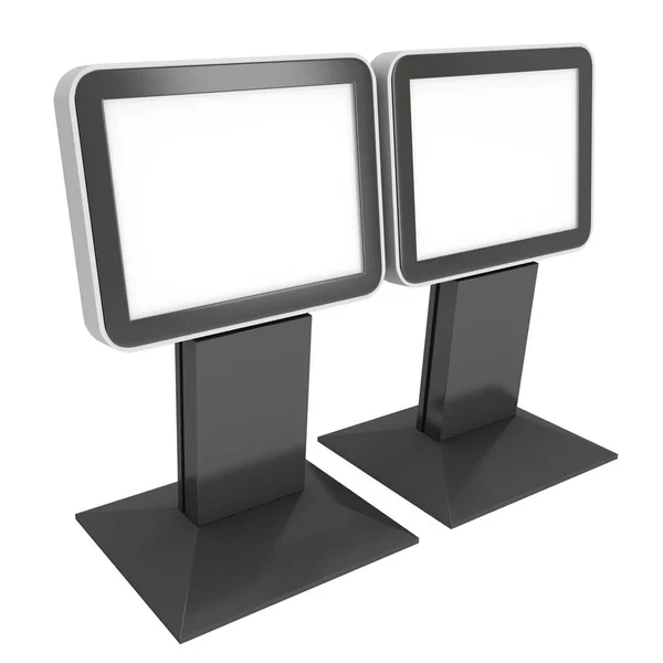 Beurs stand Lcd scherm stand. — Stockfoto