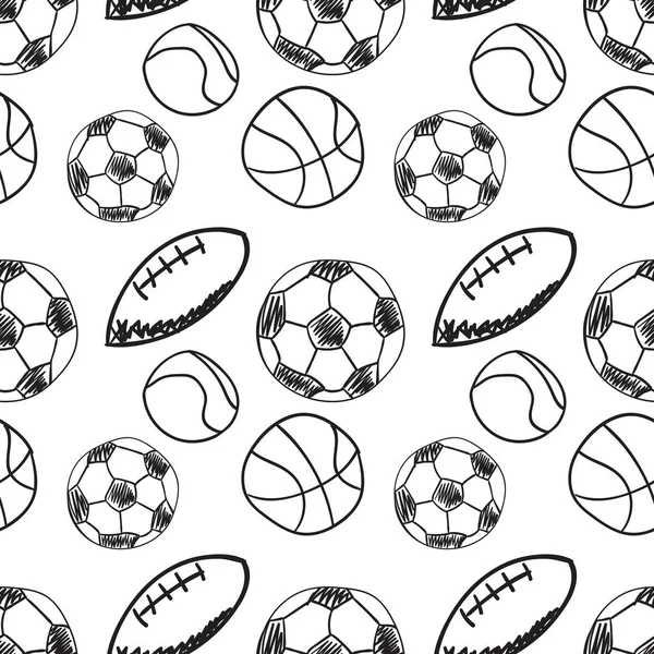 Spor doodle simgeler seamless modeli