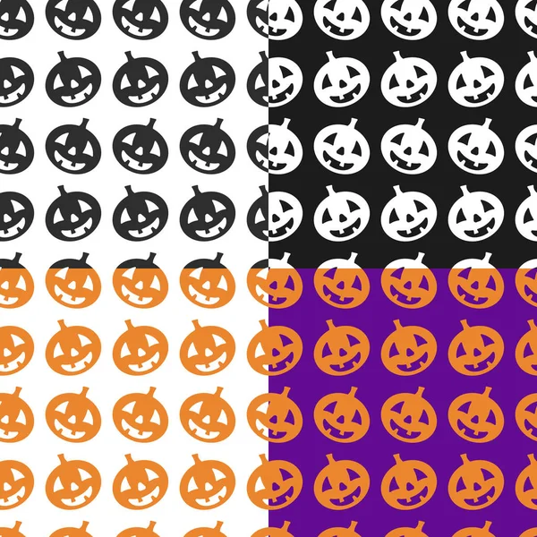 Halloween vector pumpkin patterns — Stock Vector