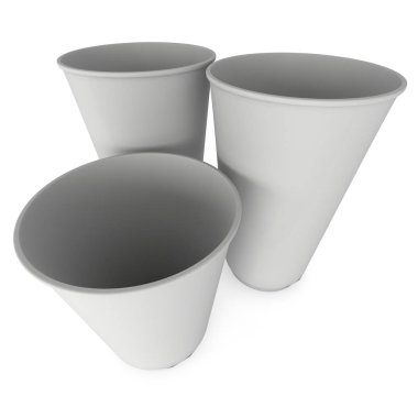 Tek kullanımlık kahve fincanı. Boş kağıt kupa