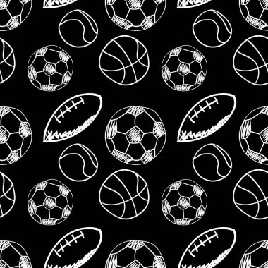 Spor doodle simgeler seamless modeli