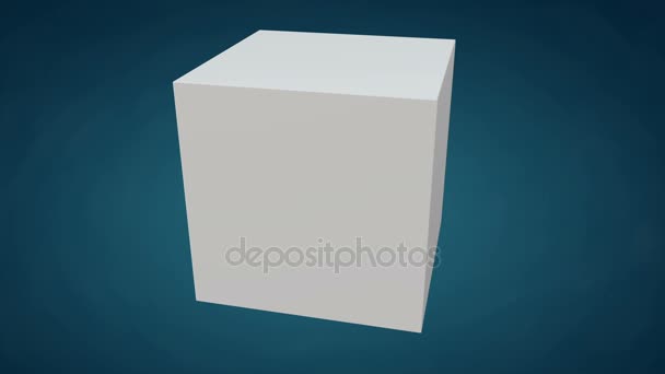 白い背景で隔離の白いボックス. — ストック動画