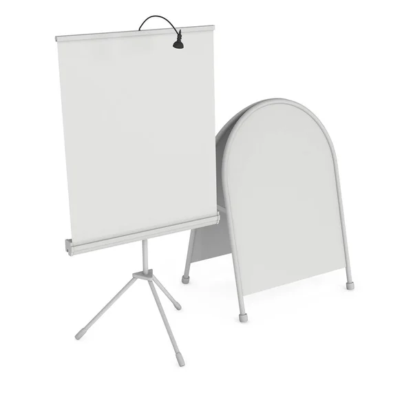 Blank rulle upp Expo Banner Stand grupp — Stockfoto