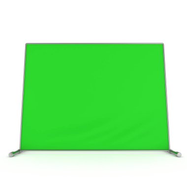 Kütük basın duvar yeşil ekran afiş.