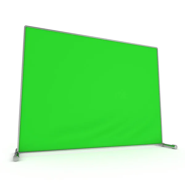 Tuskó sajtó fal zöld képernyő banner. — Stock Fotó