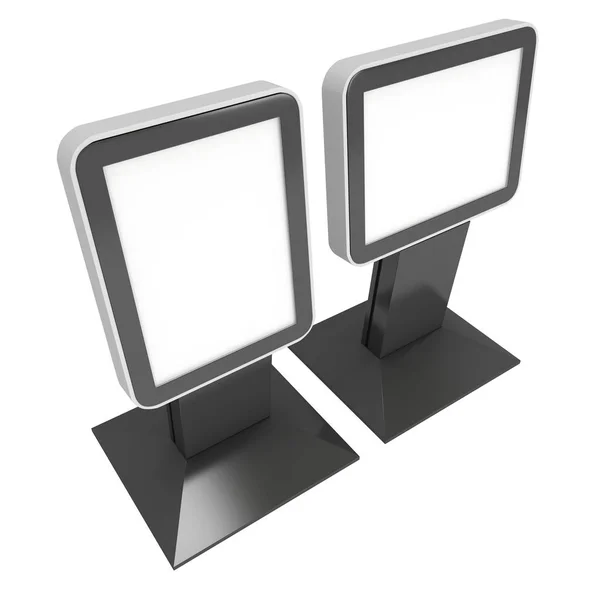 Trade show booth LCD screen stand. — Stock Photo, Image