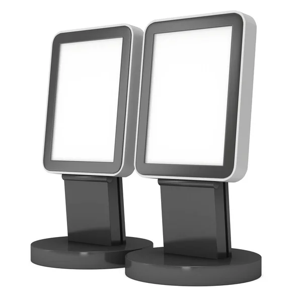 Trade show booth LCD screen stand. — Stock Photo, Image